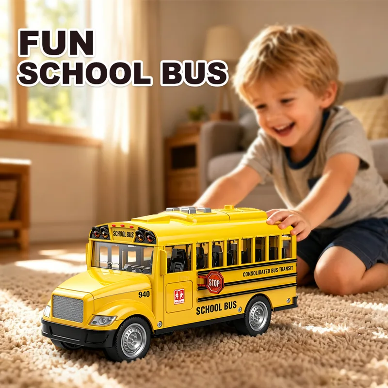 Party Games Bus - Large Yellow American School Bus Toy
