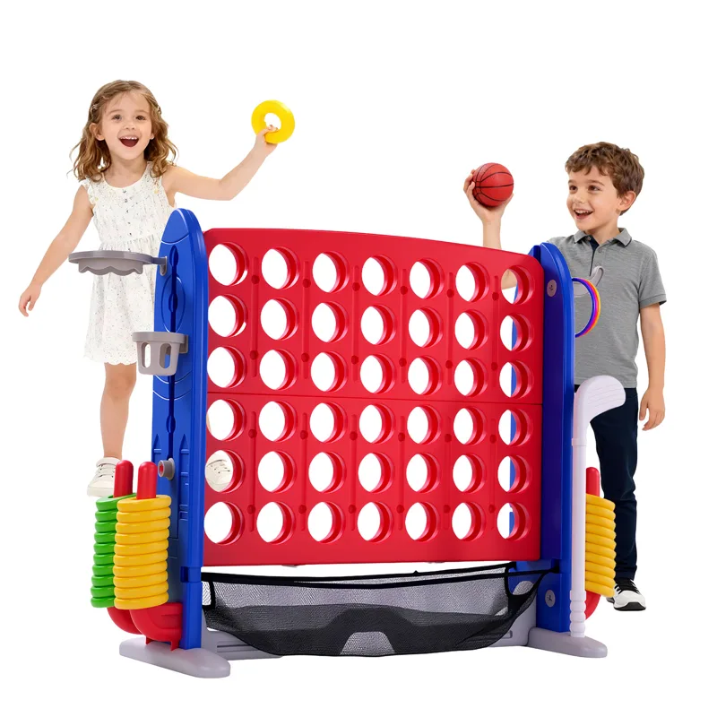 Giant Connect Four - 4-in-1 Giant Connect Game Set Adjustable
