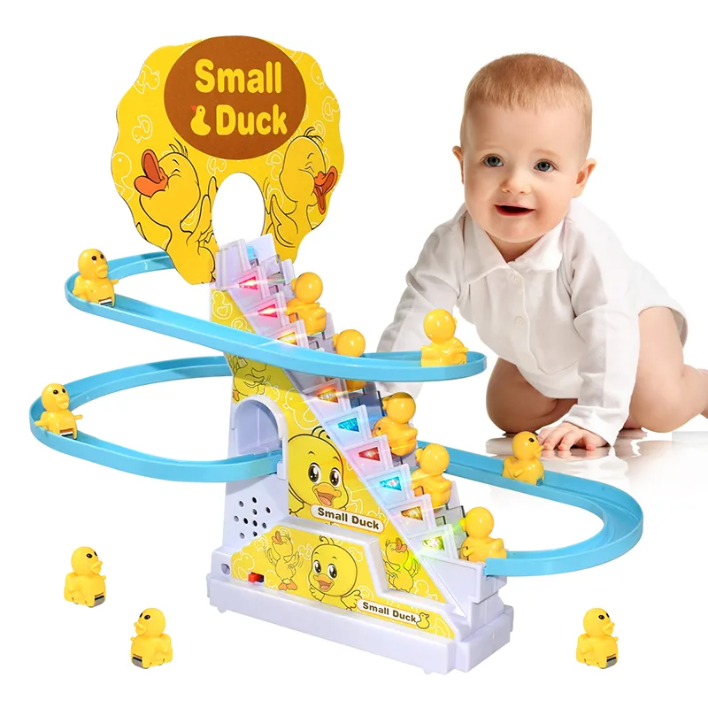 Ladder Toss Set - Climbing Stairs Track Toys Electric Duck