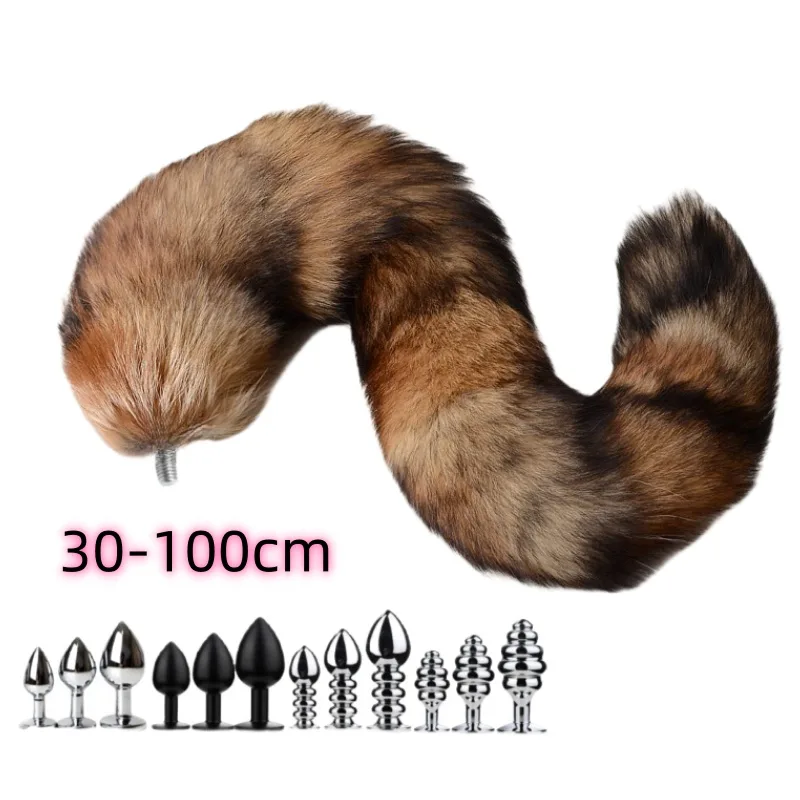 Party Games Adults Funny - 30-100cm Sexy Real Fox Tails with