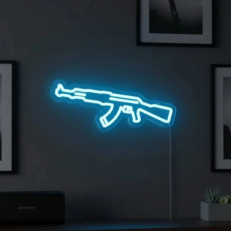 Party Games Switch 1 - AK Shape Neon Sign - USB-Powered