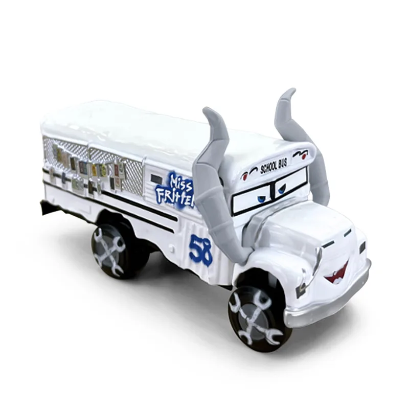 Party Games Bus - Pixar Cars White School Bus Lightning