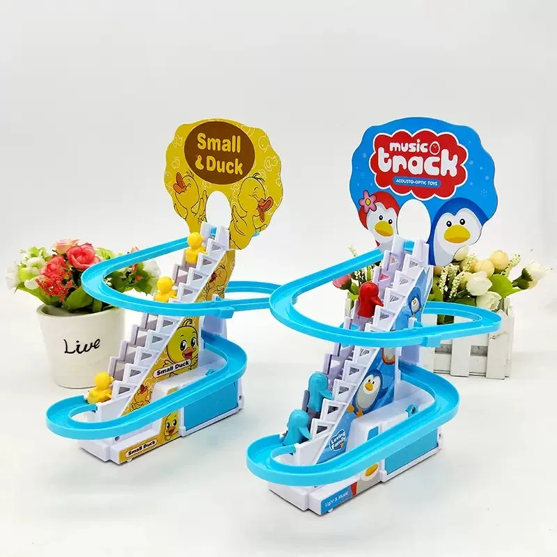 Ladder Toss Set - Climbing Stairs Track Toys Electric Duck