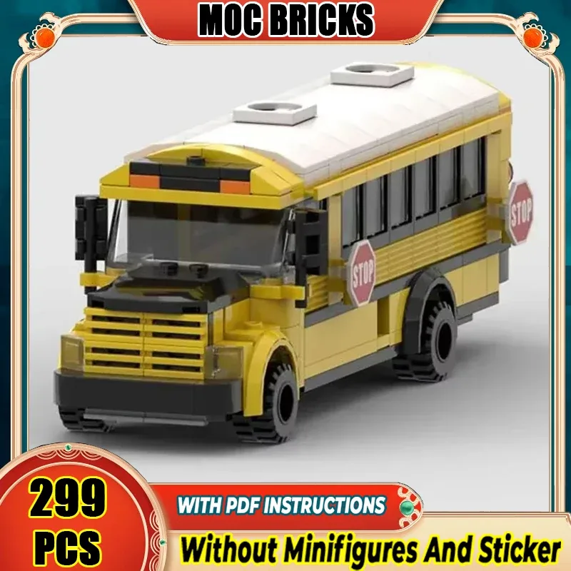 Party Games Bus - Moc Building Bricks City Public Car