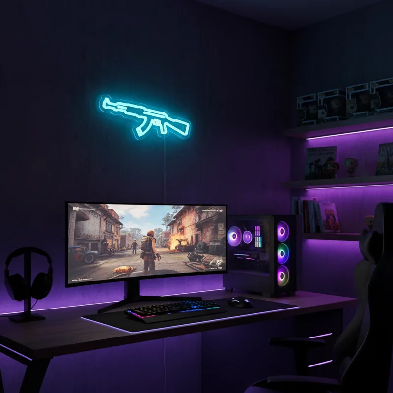 AK Shape Neon Sign - USB-Power - огляд і ціна Party Games Switch 1