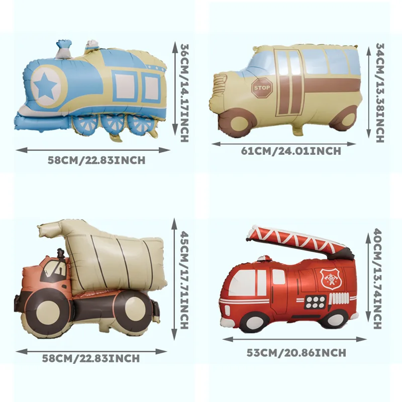Cartoon Car Balloon, Fire Engi - огляд і ціна Party Games Bus