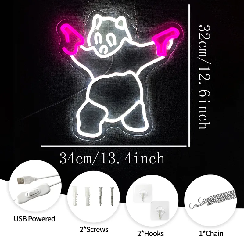 Polar Bear Neon Sign For Wall  - огляд і ціна Zoo Party Games