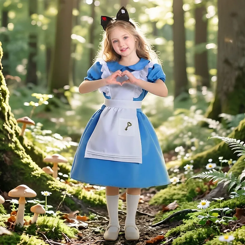 Children Girls Blue Alice Wond - огляд і ціна Party Games Alice In Wonderland