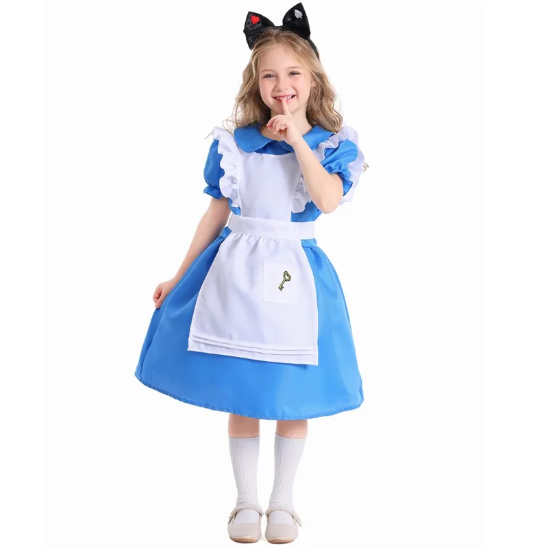 Children Girls Blue Alice Wond - огляд і ціна Party Games Alice In Wonderland