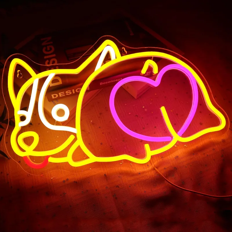 Corgie Dog Neon Sign USB Power - огляд і ціна Zoo Party Games