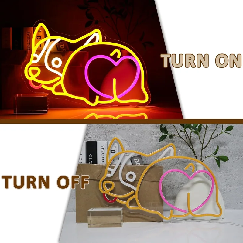 Corgie Dog Neon Sign USB Power - огляд і ціна Zoo Party Games